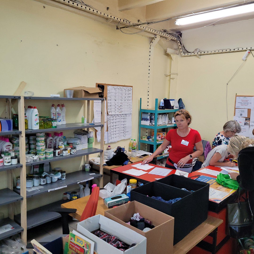 Women working in a pantry.