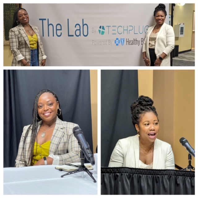 Salveo Innovation founders at a conference