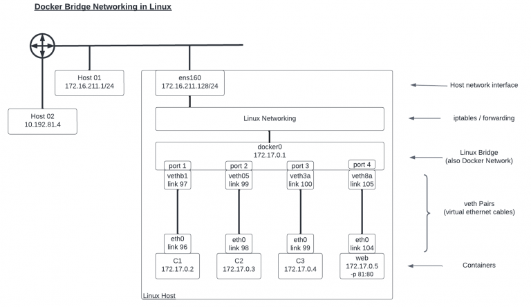 Linux and Container Networking Topology