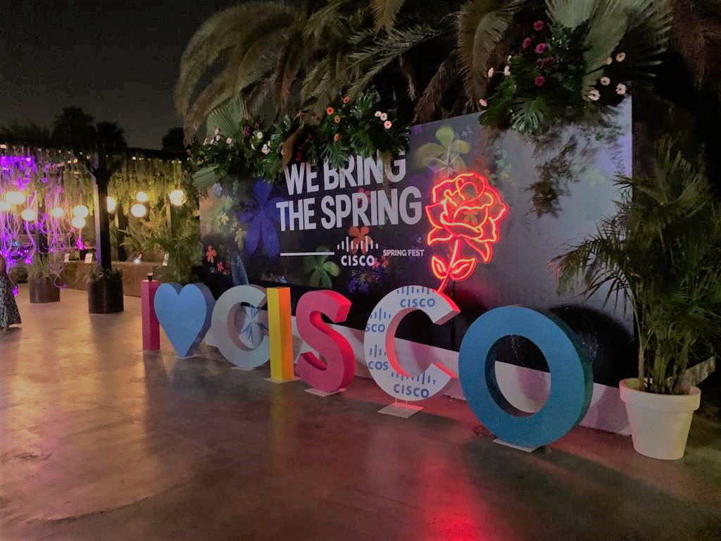 I heart Cisco sign outdoors at Cisco Spring Fest