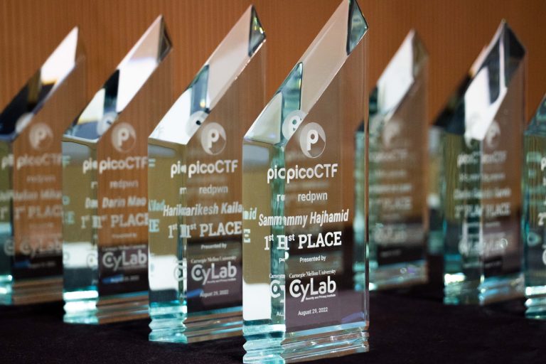 glass picoCTF trophies 