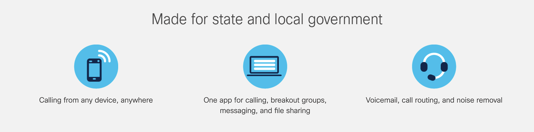 Webex Cloud Calling for state and local government