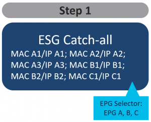 All EPGs are temporarily put into one ESG