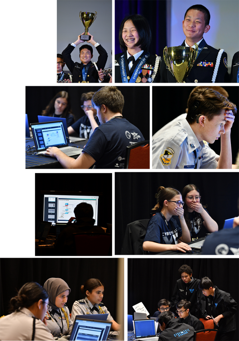 Composite of images from the CyberPatriot event