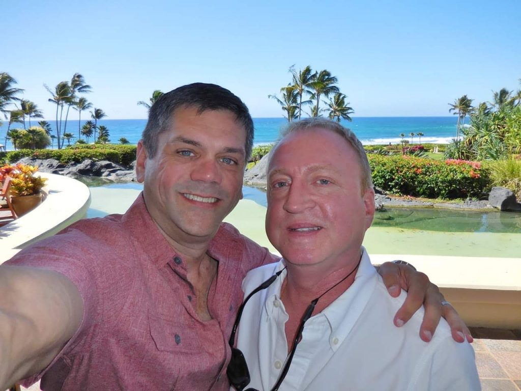 Bobby Moss with his late husband.