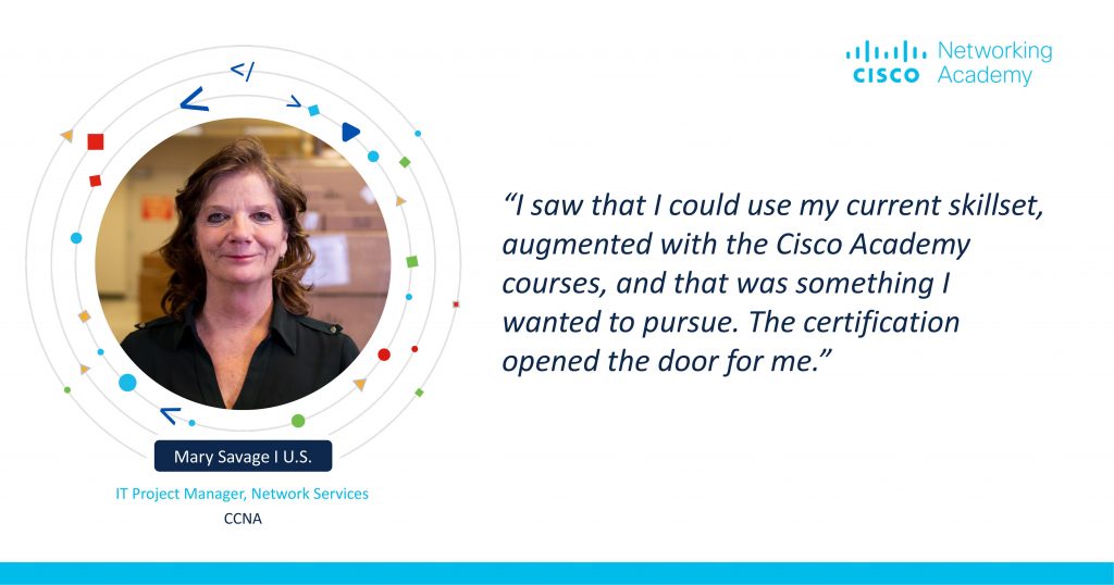 A photo of Mary with a corresponding quote