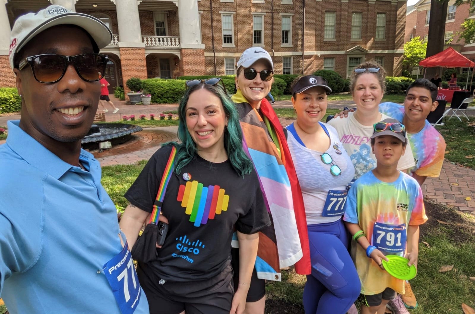 Group shot of Brielle with other members of Cisco's PRIDE ERO. 