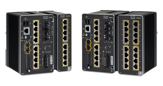 Cisco Catalyst IE3300 Rugged Series Showing a photograph of the Cisco Catalyst IE3300 Rugged Series switches