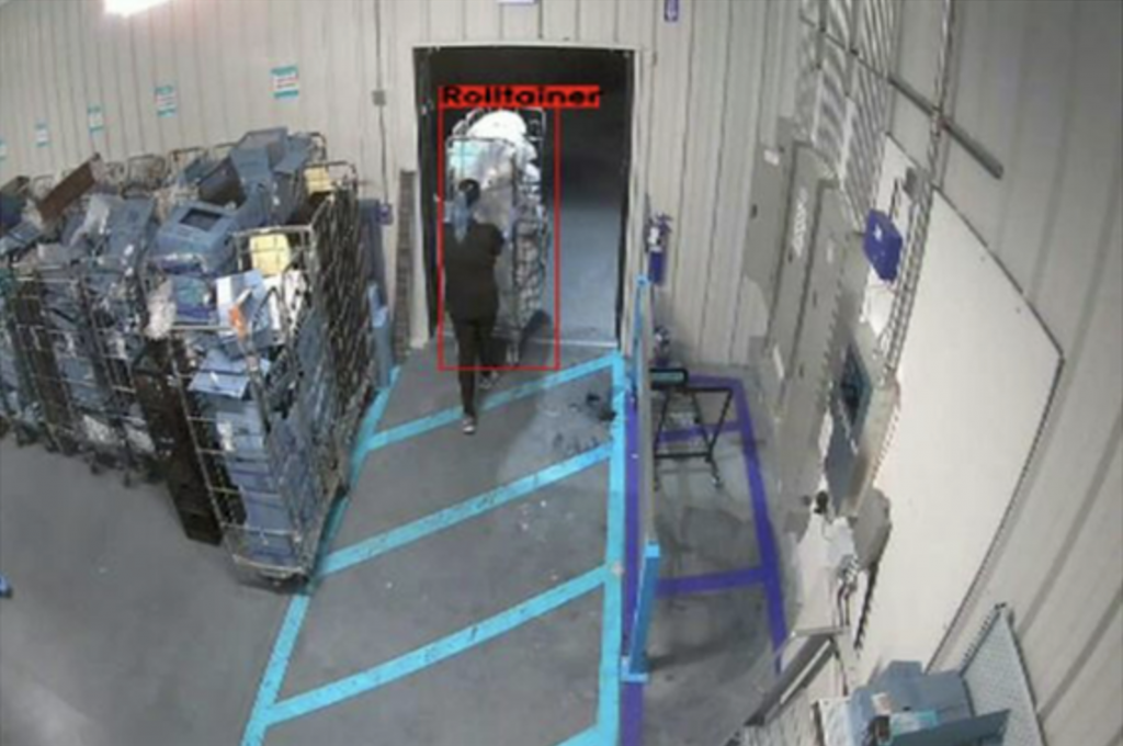 Figure 1: surveillance image of a woman pushing a cart - Inventory protection by Everyangle