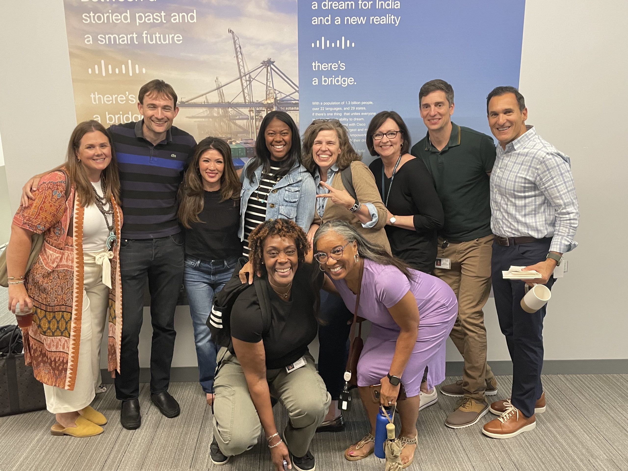 Janene with Cisco colleagues. 