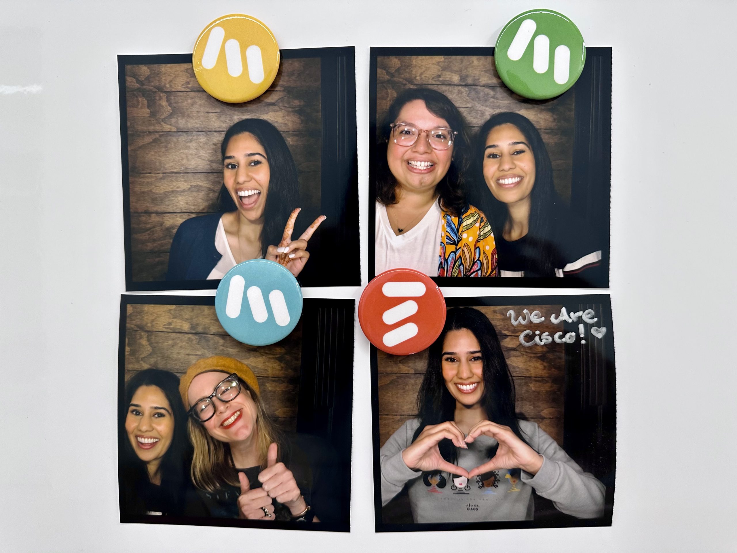 Collage of photos of Brinda with colleagues.