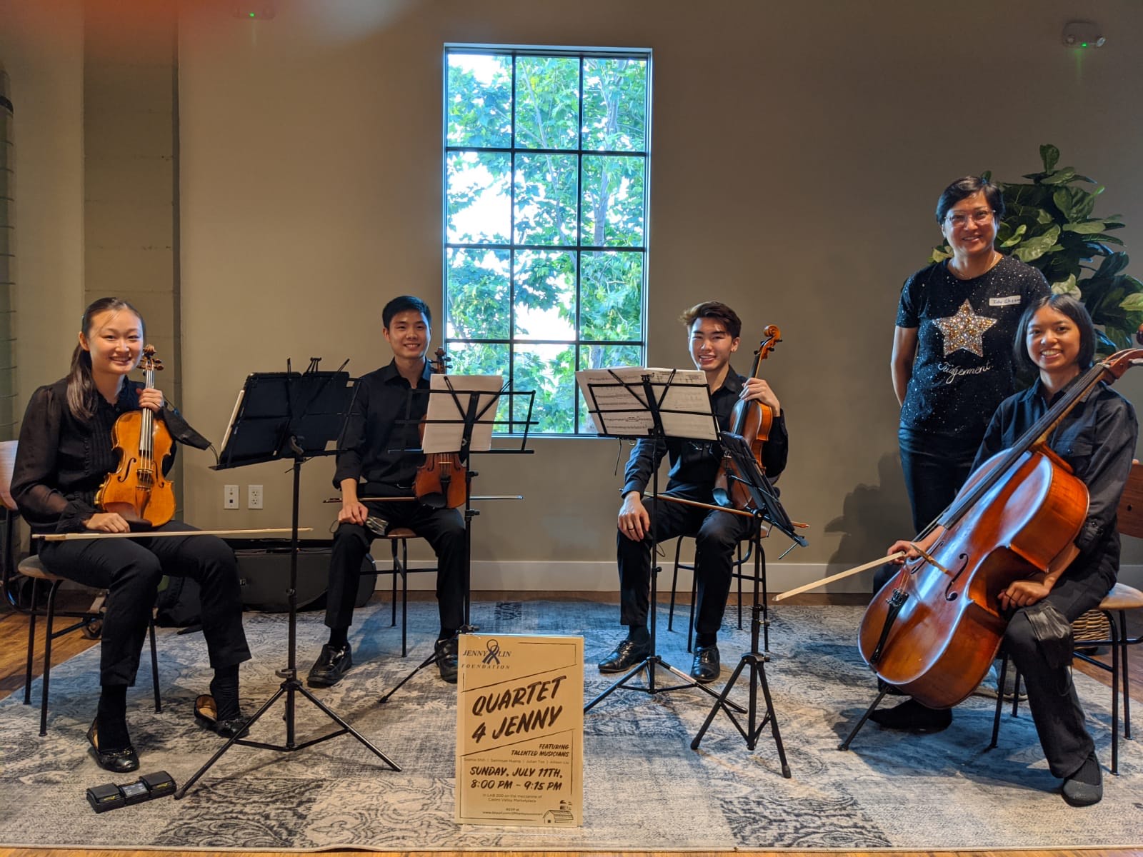 Allison and her string quartet team.