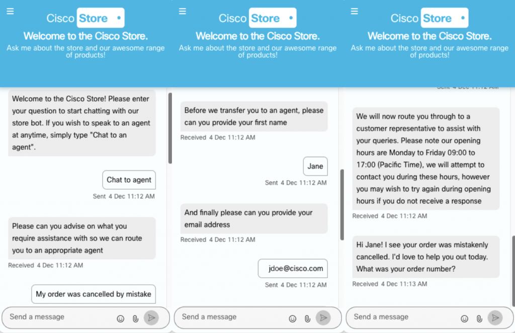 Conversation of Webex Connect