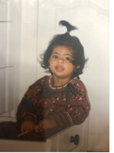 Noor Zafar as a child