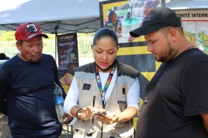 Humanitarian worker demos Signpost digital solution