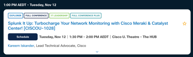 Splunk It Up: Turbocharge Your Network Monitoring with Cisco Meraki & Catalyst Center! [CISCOU-1028] 