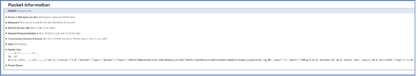 Intrusion event packet capture details