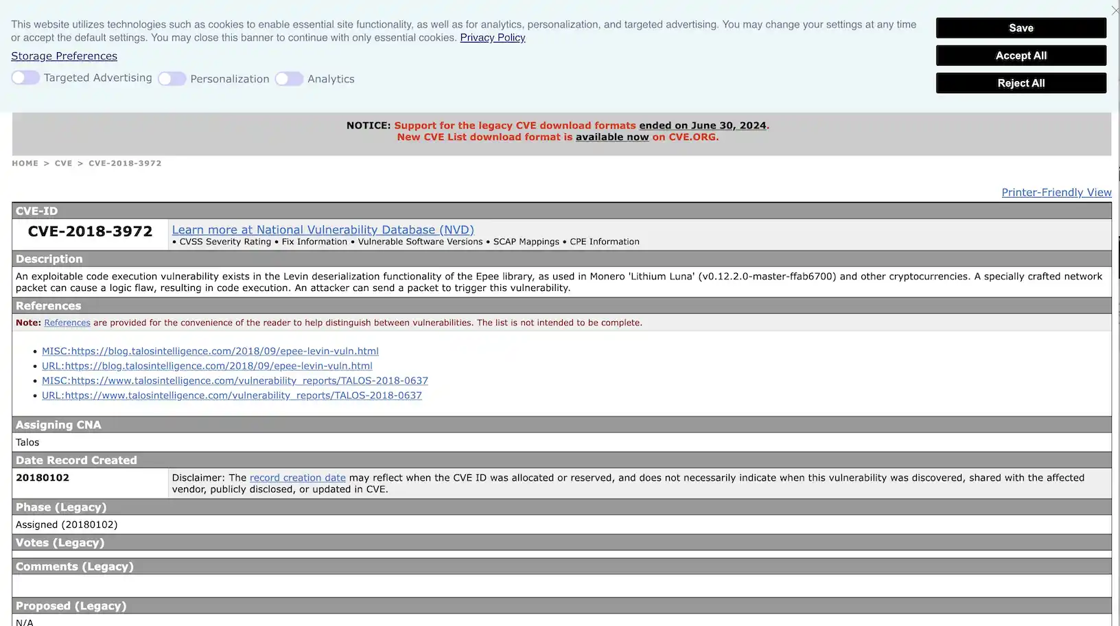 The trufflehunter CVE