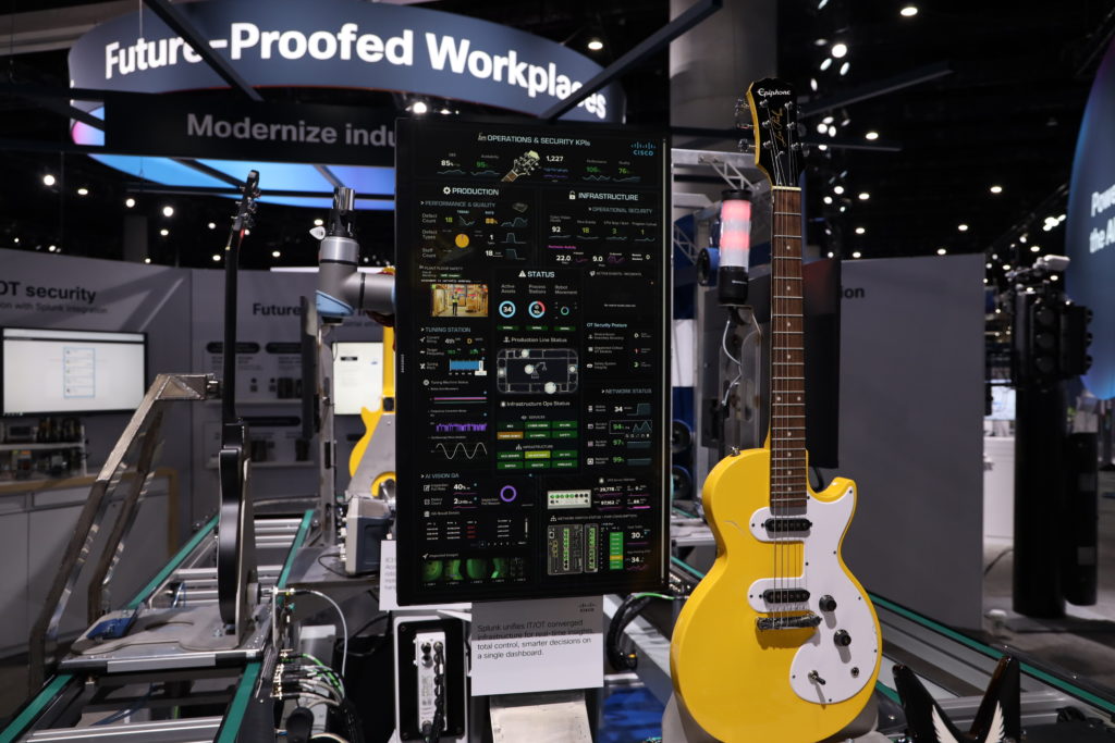 Denali AI guitar tuning demo on Cisco Showcase Floor