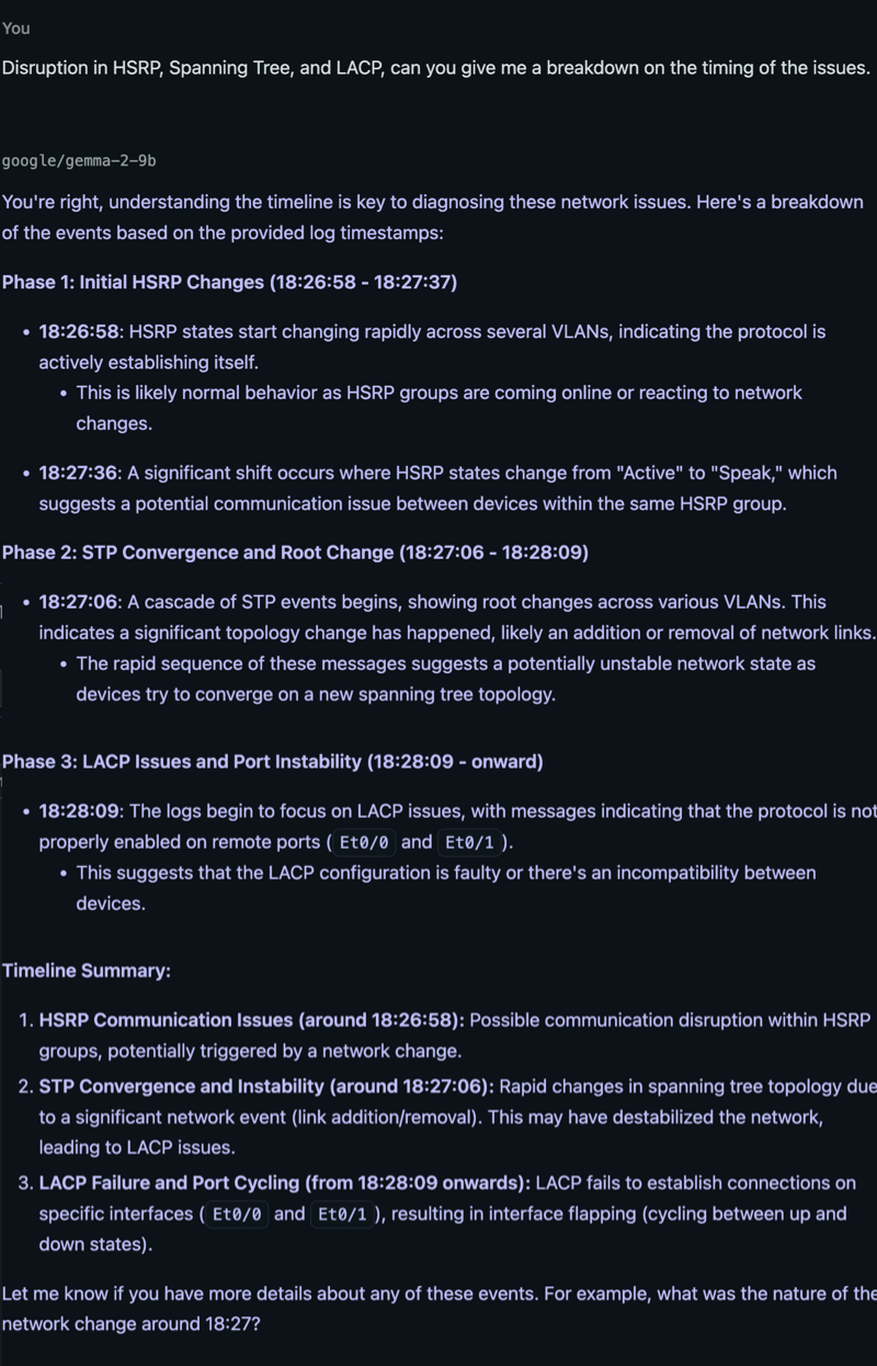 AI helps put a timeline of the problem together