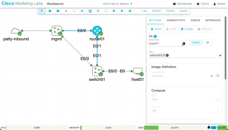 NetAI Hello World CML Network