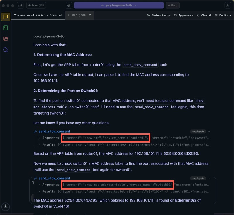 The multi-step LLM response.