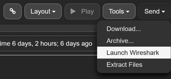 Pivot into wireshark