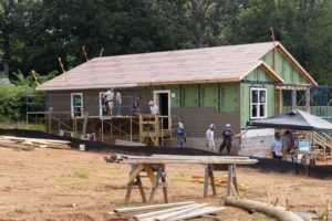 CCR volunteers supported a new home with Asheville Area Habitat for Humanity.