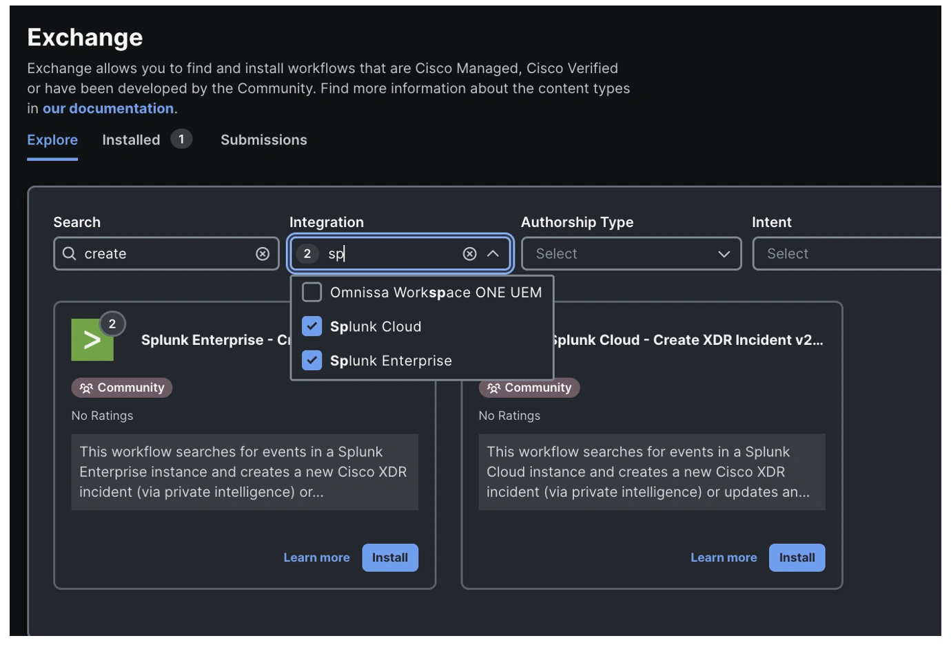 Cisco XDR automate exchange