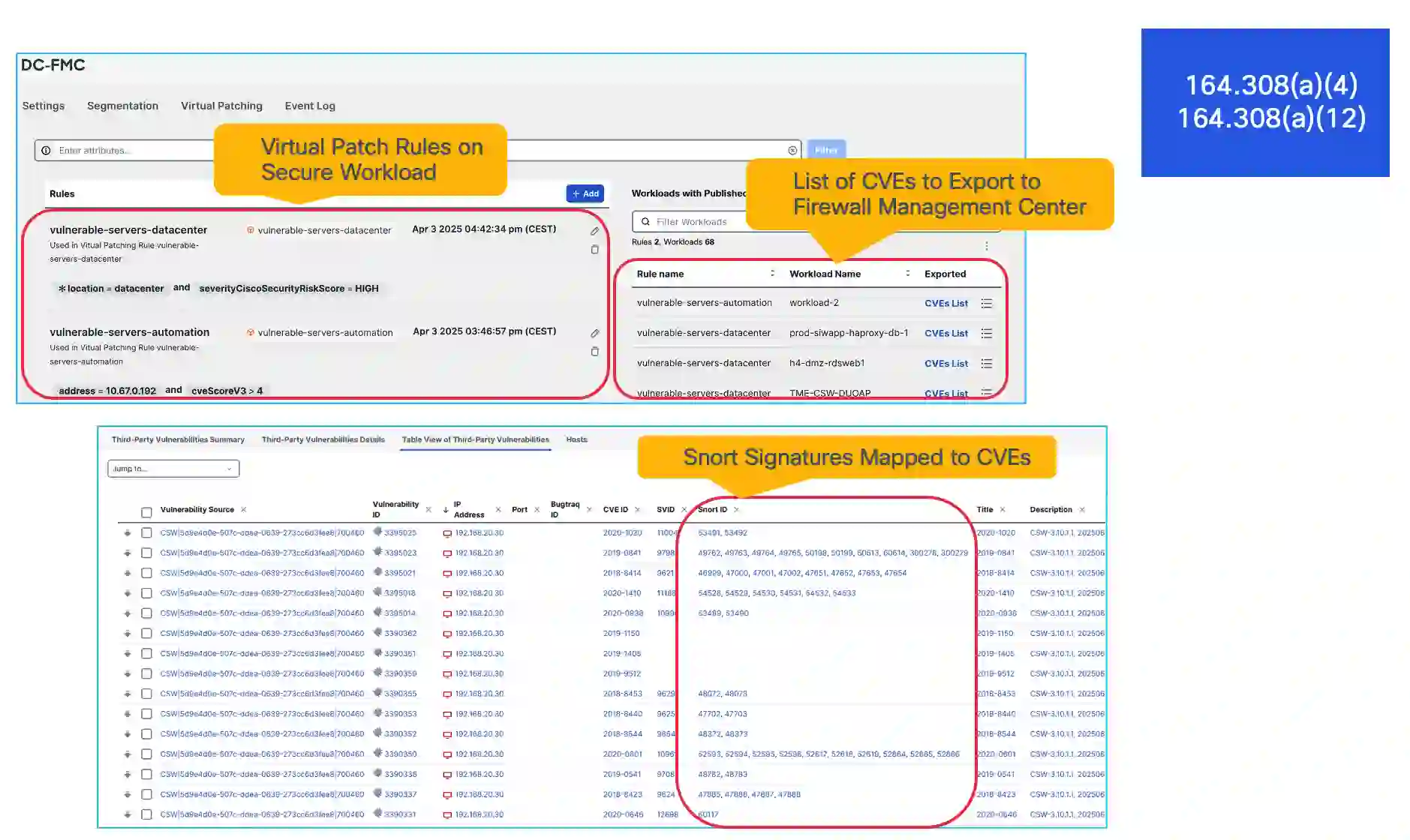 Compensating controls with Secure Workload and Secure Firewall