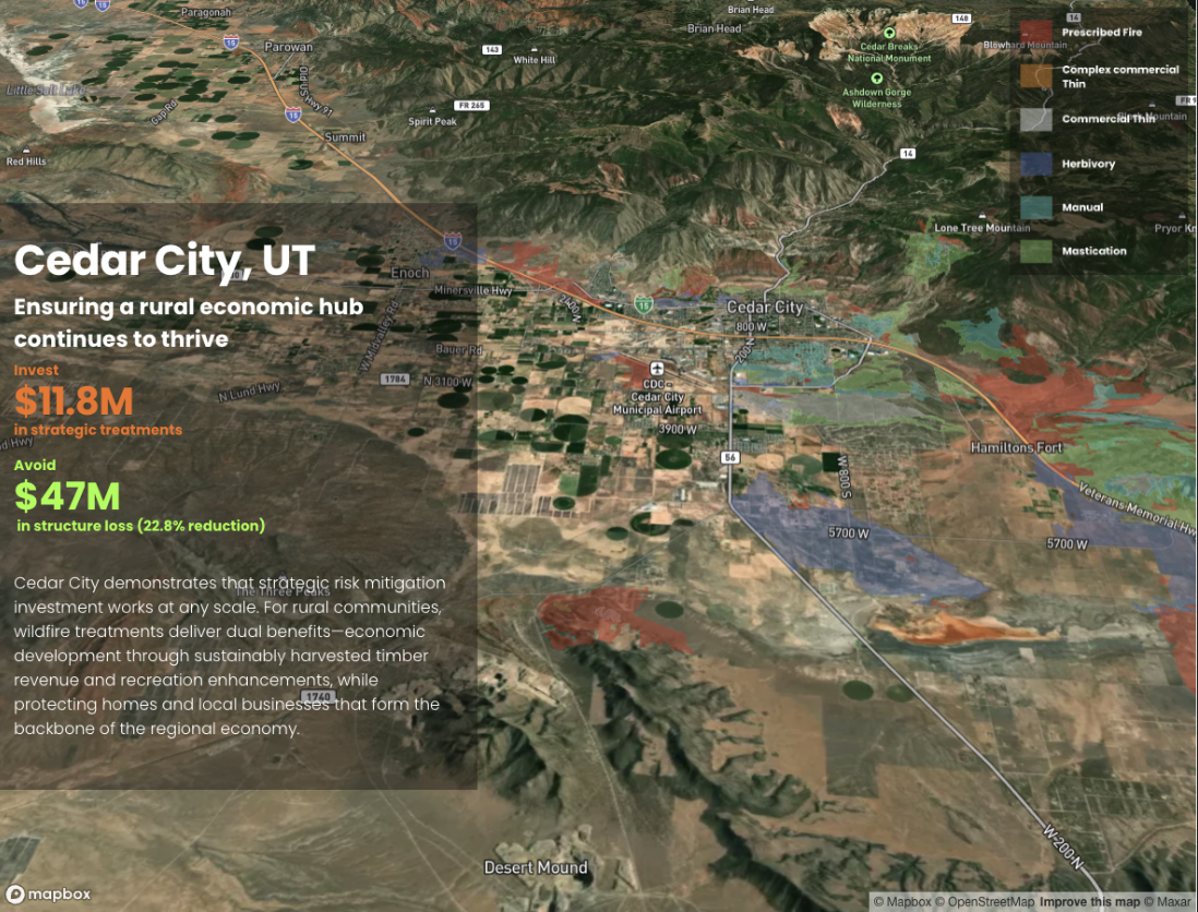 Screenshot of Vibrant Planet's data dashboard.