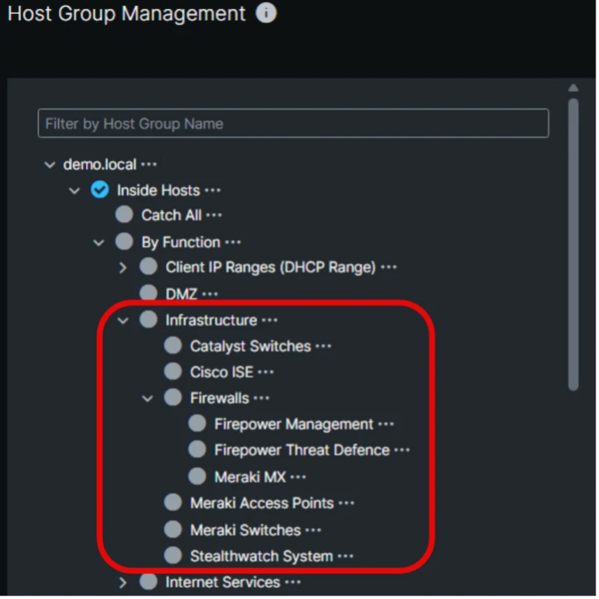Host group management