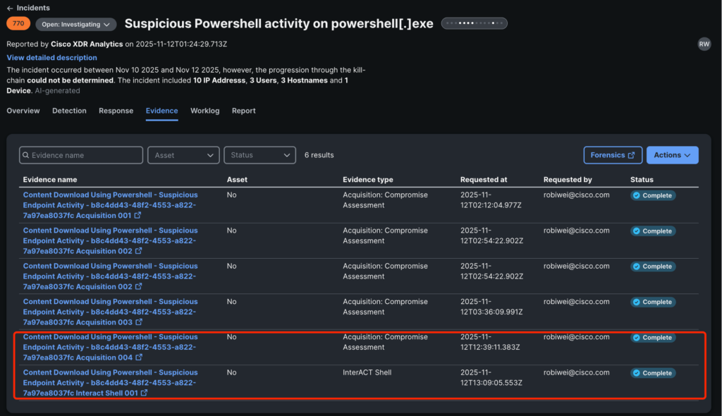 forensics acquisition