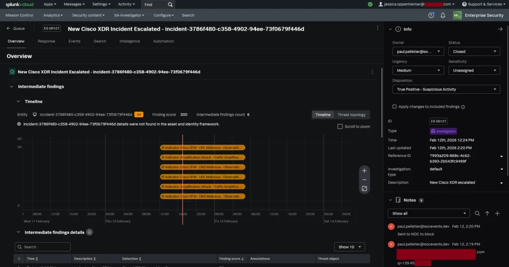 XDR ES Pivot to mission control