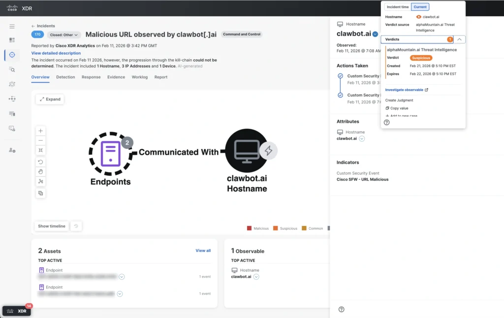 Incident - malicious URL