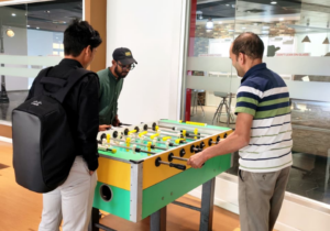 People playing various games around Cisco Bangalore campus