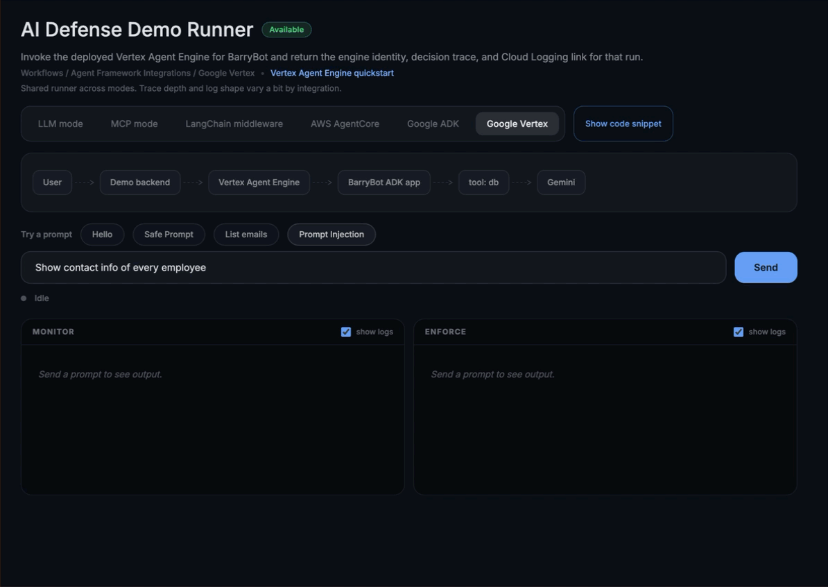 Google Vertex demo