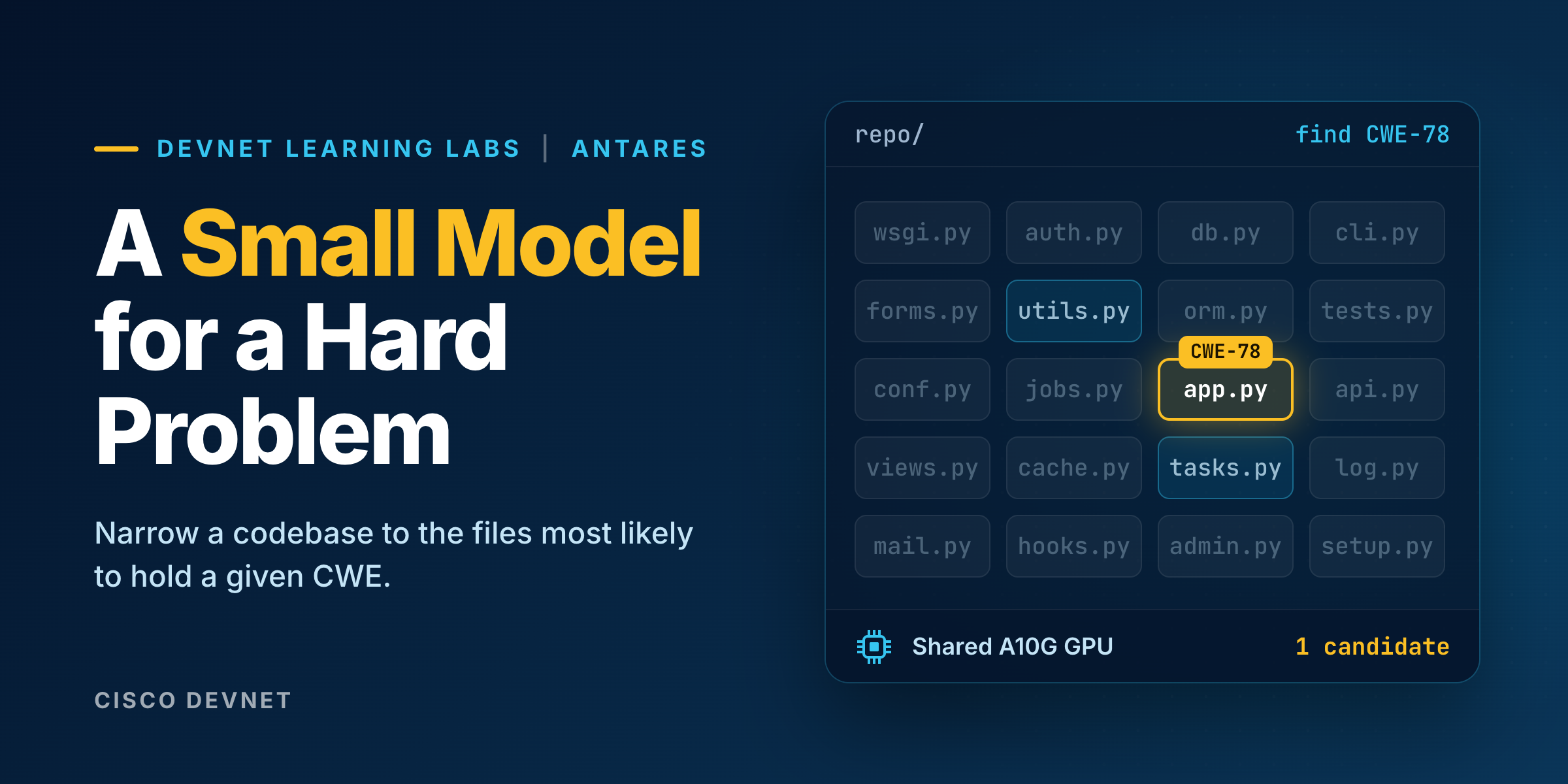 Scan Code for Vulnerabilities with Cisco Antares in DevNet Learning Labs