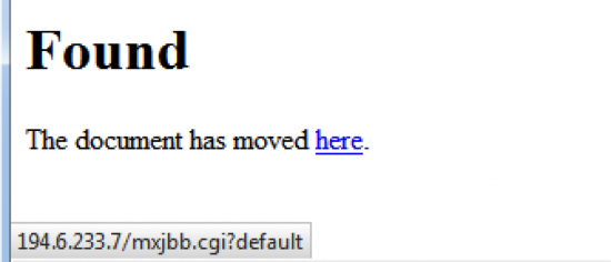 Sample 302 Response from WordPress site