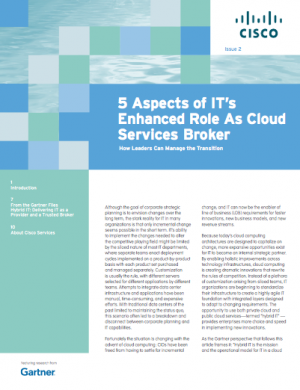 How can leaders manage the transition to a cloud services broker? Check out the new Gartner newsletter to learn more.