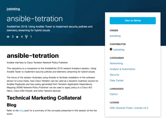 Ansible Tetration