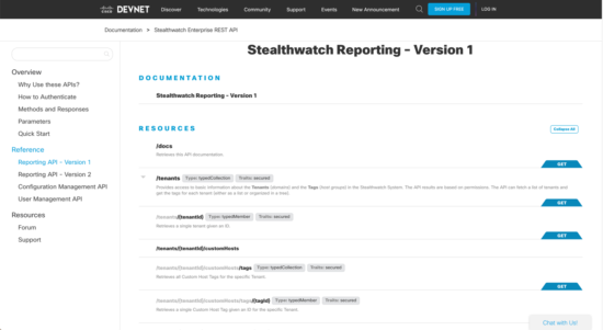 Stealthwatch on DevNet