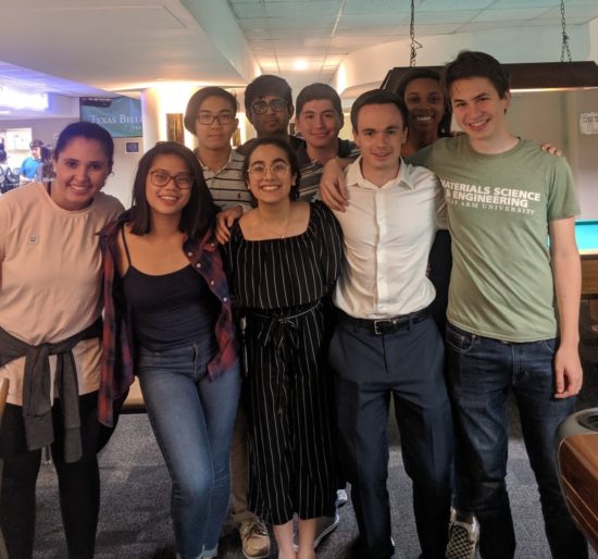 Andrea, and eight of her fellow Cisco Interns, pose for a group photo.