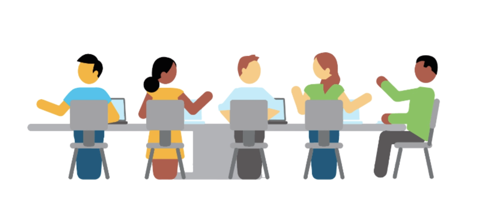 Still from future of education video of students collaborating