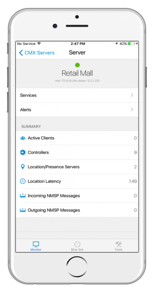 CMX Admin mobile app screenshot with iPhone bezel