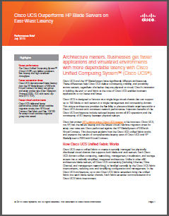 Cisco Outperforms HP Blade Servers on East-West Latency