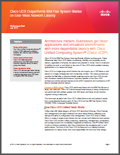 Cisco Outperforms IBM Blade Servers on East-West Latency