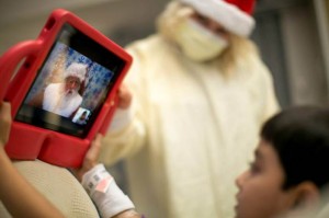 Santa Visits Hospitalized Children (photo courtesy of American Family Children's Hospital)
