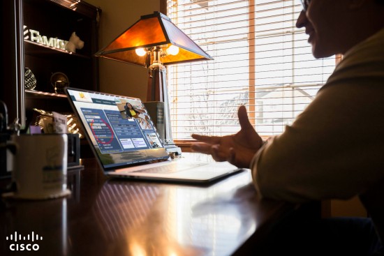 Man working in home office